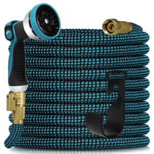 Knoikos Expandable Garden Hose 100ft - Expanding Water Hose with 10 Function Nozzle, Easy Storage Garden Water Hose