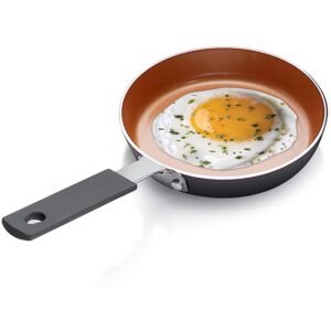 Gotham Steel Mini Egg and Omelet Pan with Ultra Nonstick Titanium & Ceramic Coating – 5.5″, Dishwasher Safe, Stay Cool Handle