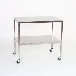 INSTRUMENT TABLE WITH SHELF-STAINLESS STEEL